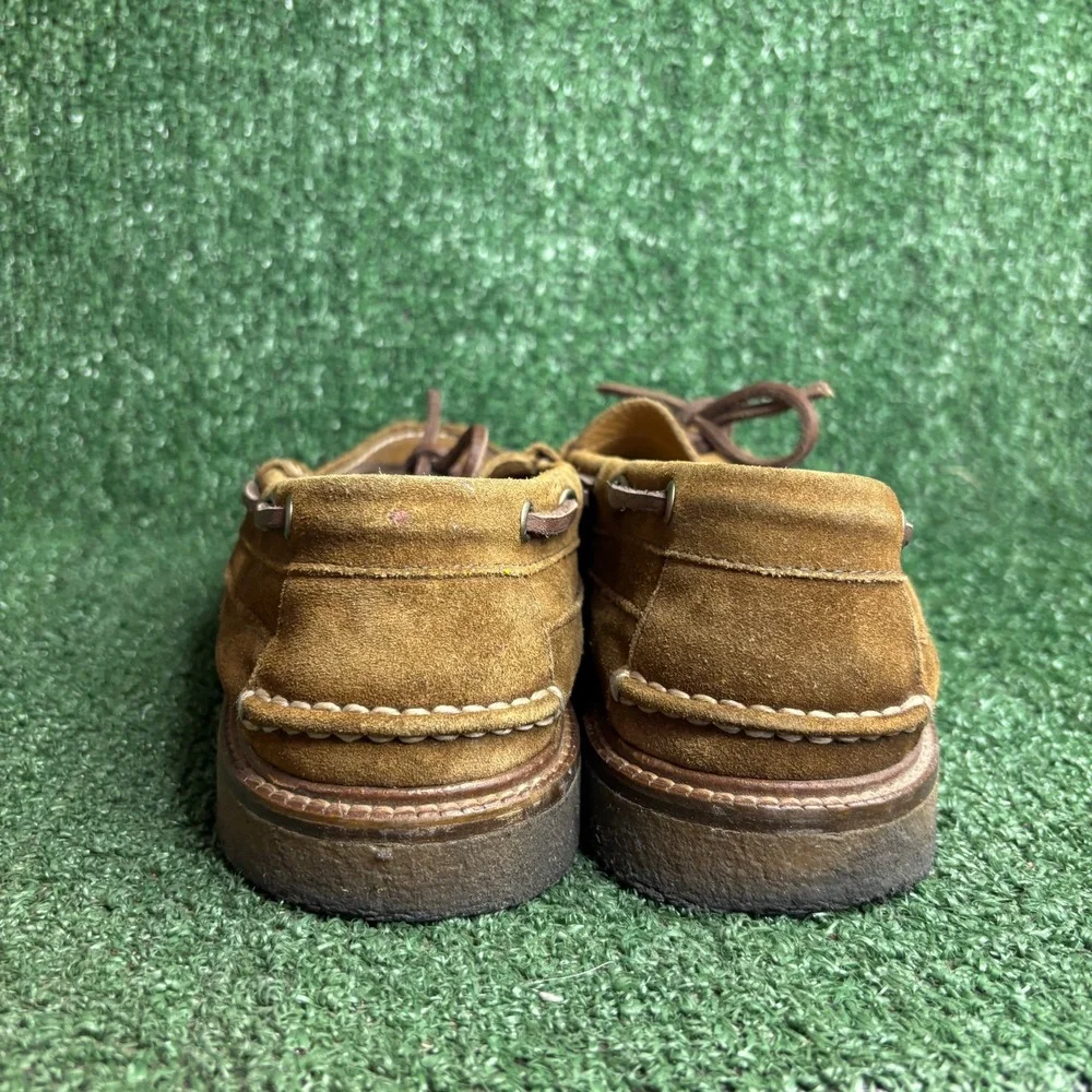 J.Crew Camden Suede Moccasin Crepe Sole Slip On Boat Shoes Brown Mens Size 10.5